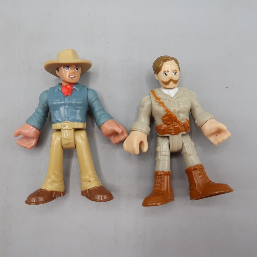 Imaginext Jurassic World Domination Dr. Grant & Treasure Hunter Figure lot‎